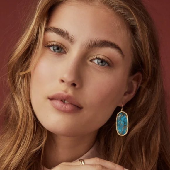 Kendra Scott - Turquoise Magnesite Elle Drop Dangle Earrings - Picture 3 of 3